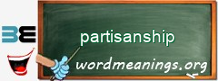 WordMeaning blackboard for partisanship